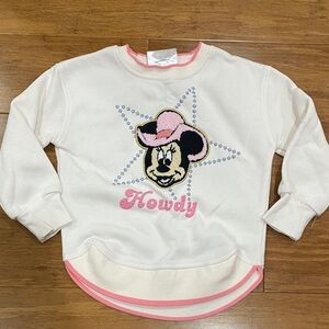 Disney Minnie Mouse Cream Sweatshirt with Pink Accents